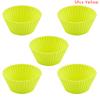 5Pcs Round Silicone Mold Cupcake Muffin Cup Baking Egg Tart Pudding Jelly Cookies Mold Reusable Diy Tool