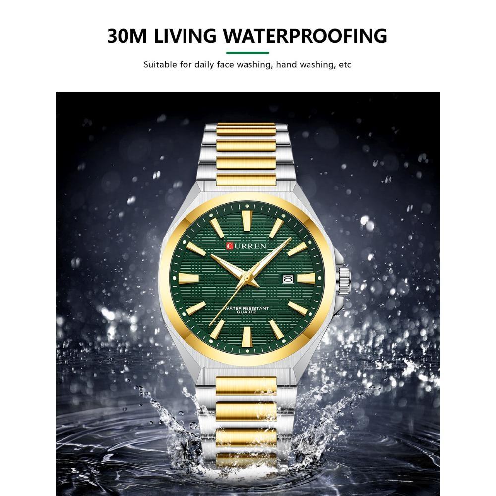 CURREN Fashion Quartz Clock Waterproof Luminous Date Stainless Steel Watches For Men Luxury Business Wristwatch