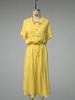 Polka Dot Floral Lace-Up Casual Beach Dress - Women's Long Vacation Style