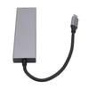 USB C Hub 5 In 1 Multiport Adapter 4K Stunning Display Type C Docking Station for Laptops Tablets Grey Aluminum Alloy