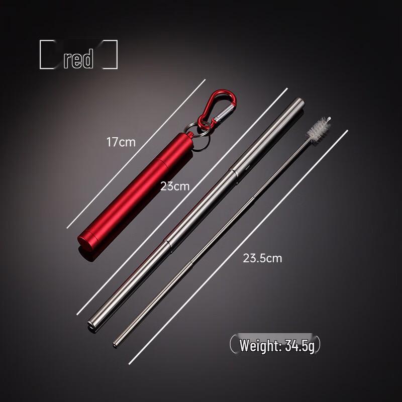 Qianxing 304 Stainless Steel Telescopic Straw Set