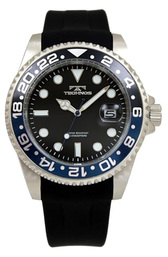 

Technos T6C28BN Men s Date Watch, 100th Anniversary Model, Black