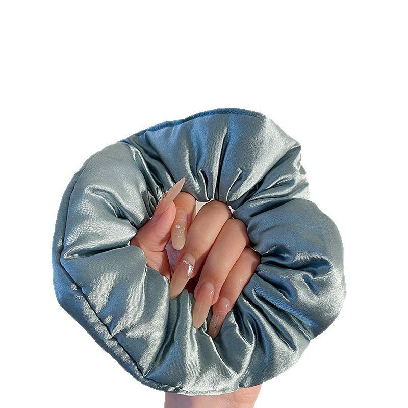 Luxury Sleep Pillow & Extra-Large Satin Hair Ring - Gentle On Hair, Perfect for Buns, Elastic Band Style