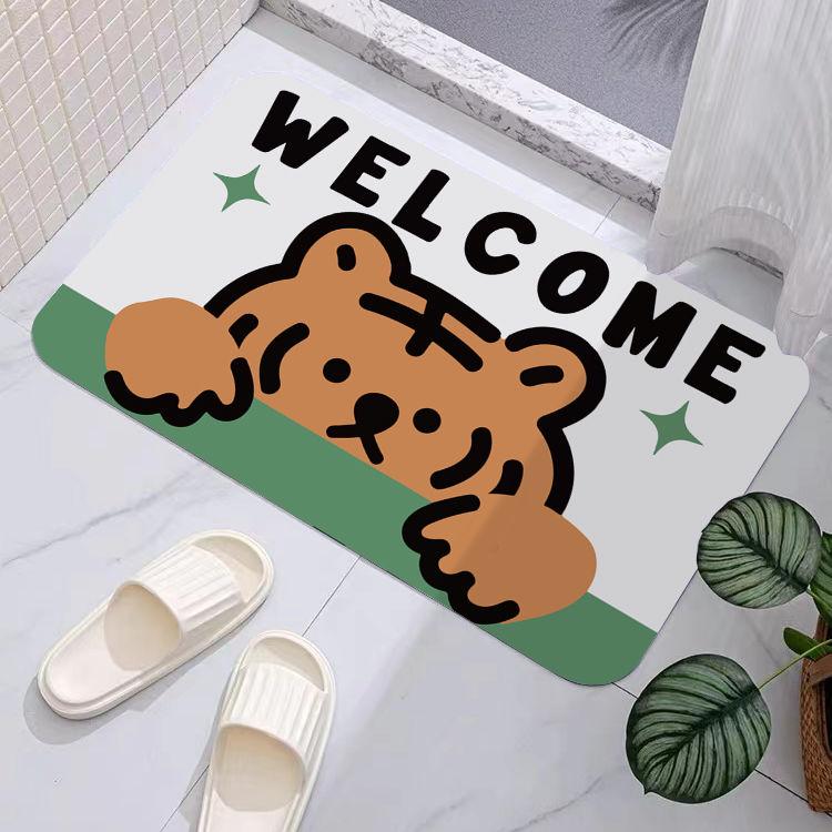 

Diatom mud bathroom floor mat toilet non-slip cute cartoon toilet door household mat water-absorbing quick-drying foot pad 40x60cm15.7x23.6in