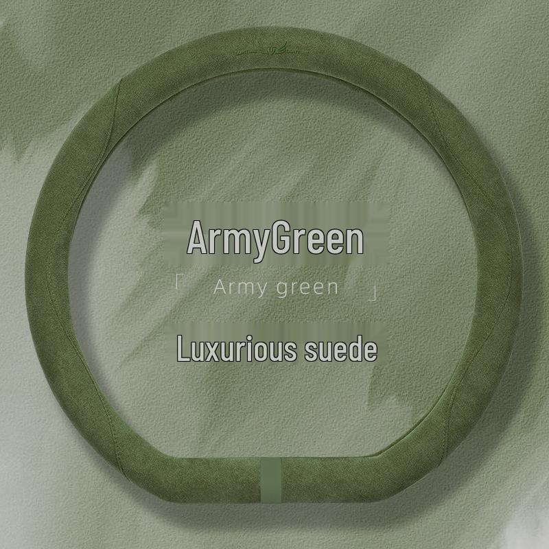 Suede & Fur Steering Wheel Covers: Winter Anti-Slip, Sweat-Absorbing, Luxury Women's Covers