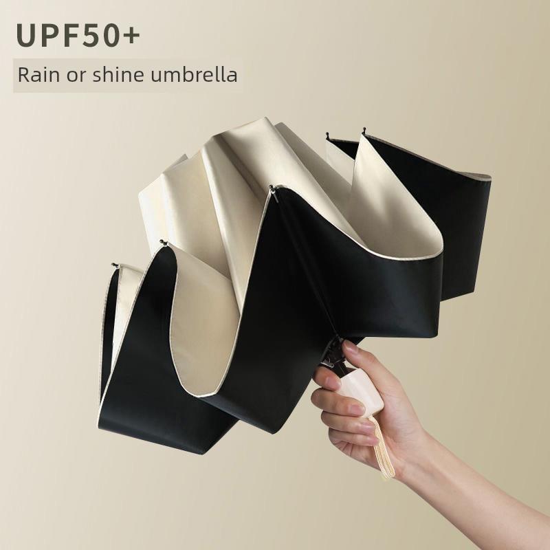Reversible Large Umbrella for Women, Extra Thick and Reinforced, Dual-Use for Sun and Rain, Men's Double-Person Sun Protection Folding Manual Parasol