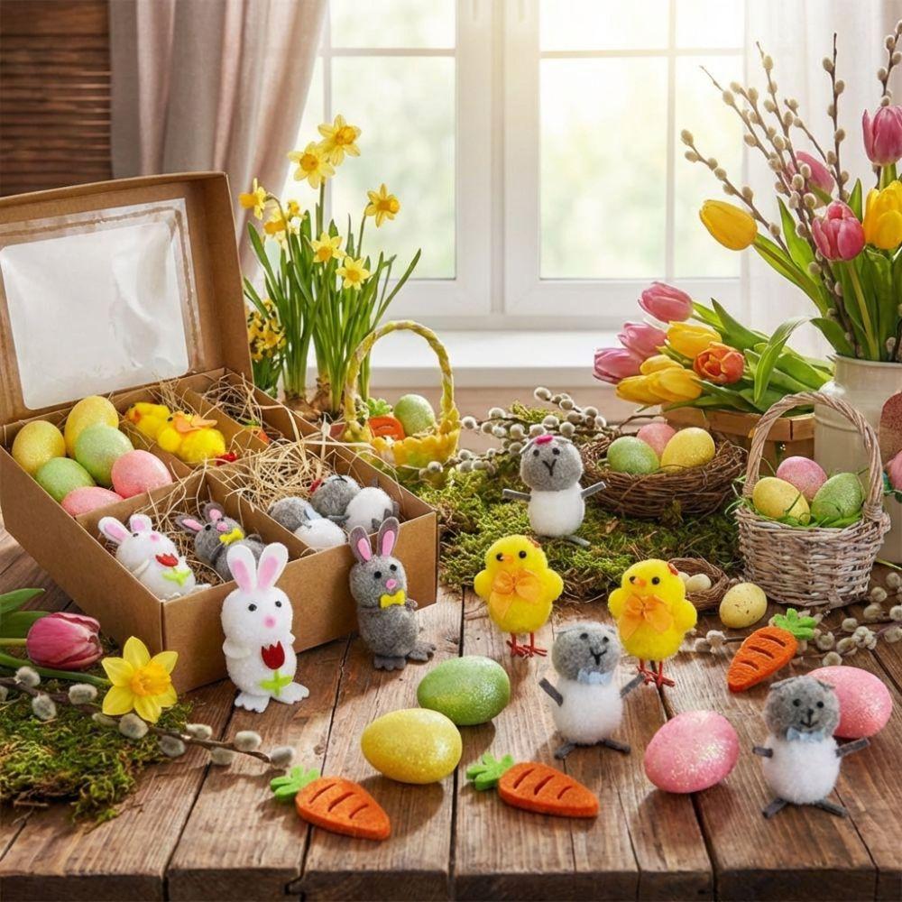 Handmade Easter Eggs Chick Ornament Happy Easter Easter Decoration  Interactive Party