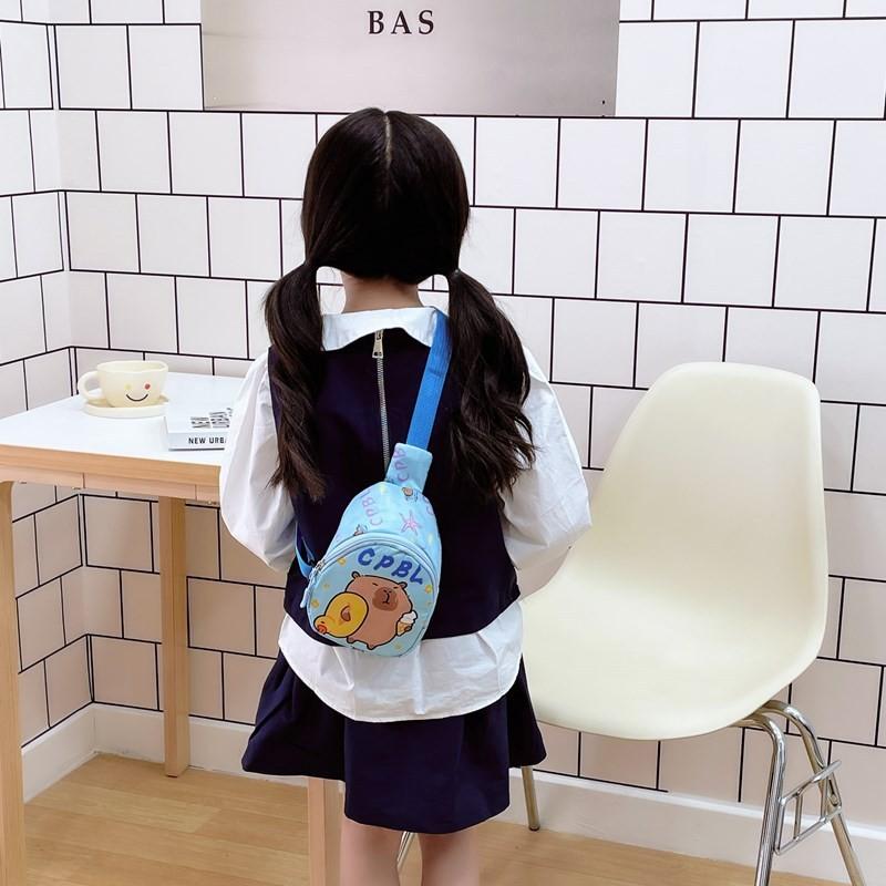 Capybara Crossbody Printed Bag Children Cartoon Outdoor Leisure Bag Shoulder