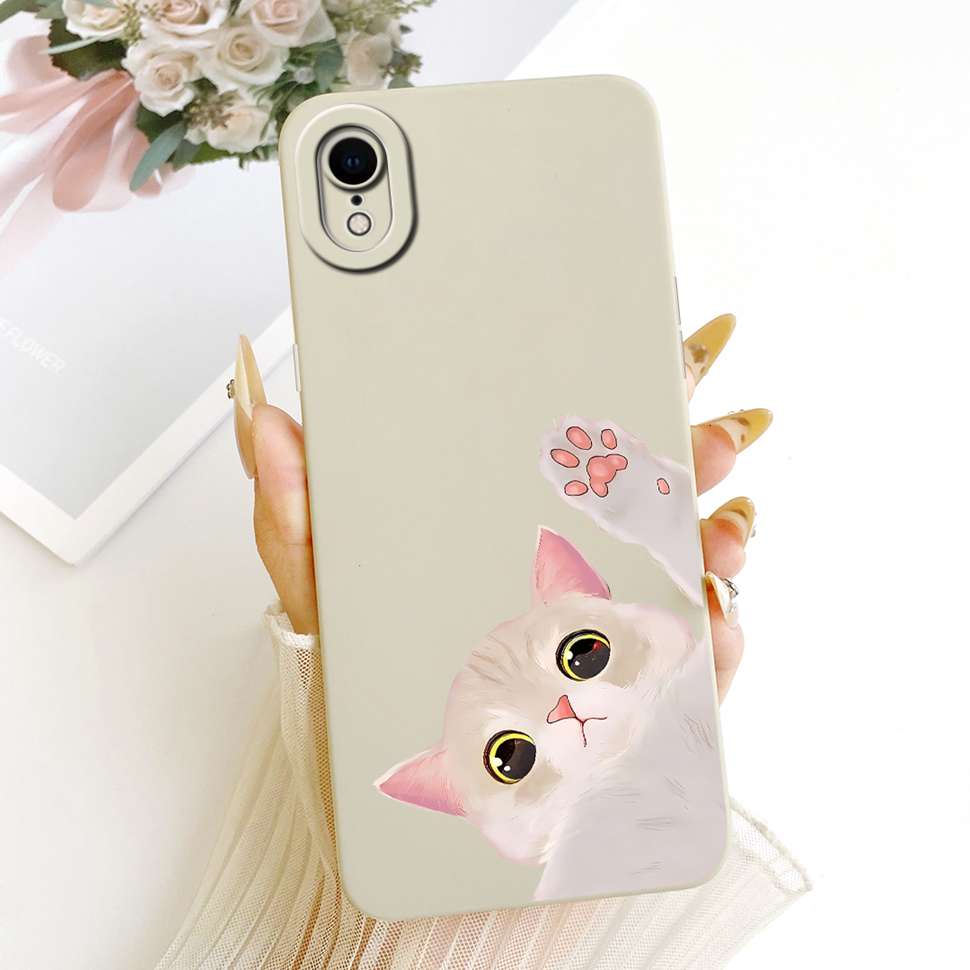 For IPhone XR Case Silicone Soft Shockproof Cartoon Pattern Phone Casing For IPhoneXR A2105 A1984 A2107 A2108 Case Back Cover