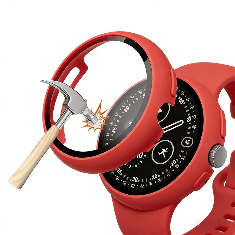Etui z Ochroną Ekranu do Google Pixel Watch 4 41mm 45mm Twarde PC Ochronny HD Hartowane Szkło Zderzak Cover do Google Watch 4
