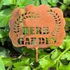 Garden Decorative Stakes Outdoor Garden Decoration Household Stake Sculpture J0MC