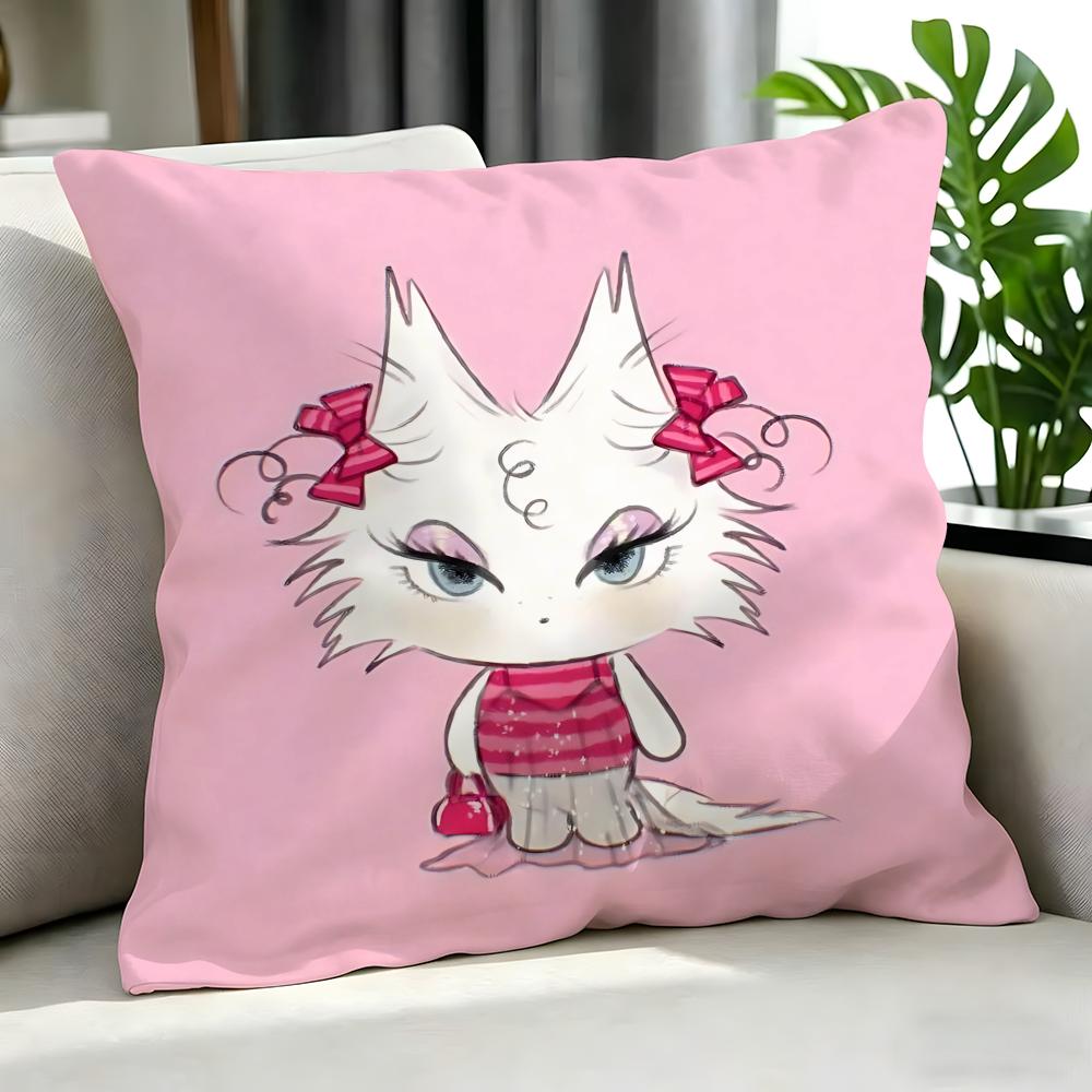 Cartoon PPink Kitten Cushion Cover Cushion Cover Set Pcs x x x Pillowcase Decorative Sofa Home Decor
