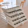 Acryl-Samt Schmuckorganizer mit 3 Schubladen Stapelbare Display-Aufbewahrung Ohrringe Halsketten Armbänder Box Halter Case für Damen