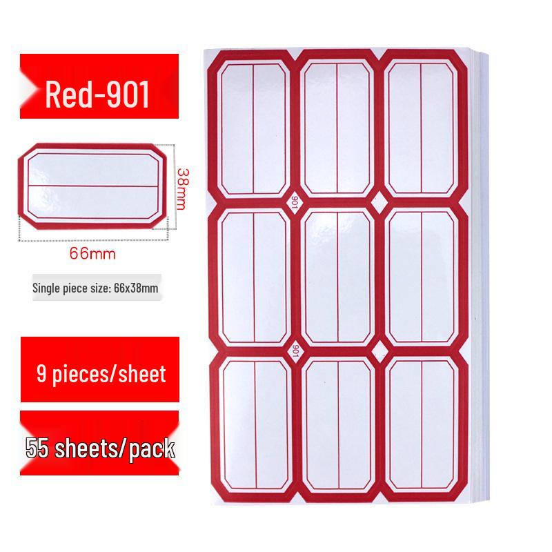 Ręcznie pisane naklejki samoprzylepne: Puste identyfikatory, klasyfikacja książek i naklejki z cenami