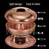 Dual-use Thickened Pure Copper Electric Hot Pot with Yuan Yang Divider for Mutton Slicing.