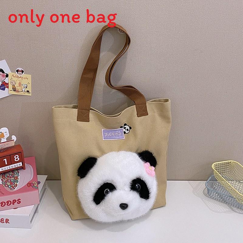 Cute Canvas Shoulder Bag With Zipper Closure For School And Office