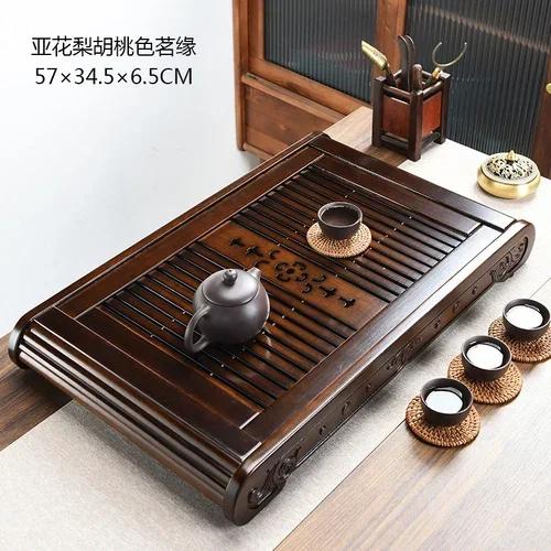 Serving Chinese Tea Tray Wood Plate Office Desk Luxury Tea Tray Japanese Nordic Bandeja Para Cha Kitchen Accessories YN50TT
