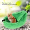 Small Warm Plush Banana shaped Pet   House for Hamster Hammock Bed(Yellow)