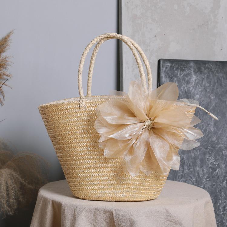 

2025 Simple Straw Bag: Women s Pastoral Ins-Style Handbag for Beach Vacations