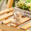 Bear Fishing Figurine Resin Animal Fishing Ornament Aquarium Car Dashboard Decoration Stress Relief Desk Office Decor