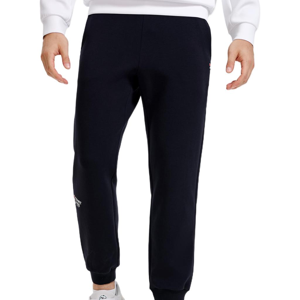 FILA Solid Color Logo Tennis Cuffed Sports Pants Men bottoms Legendary-Blue A11M313603F-NV