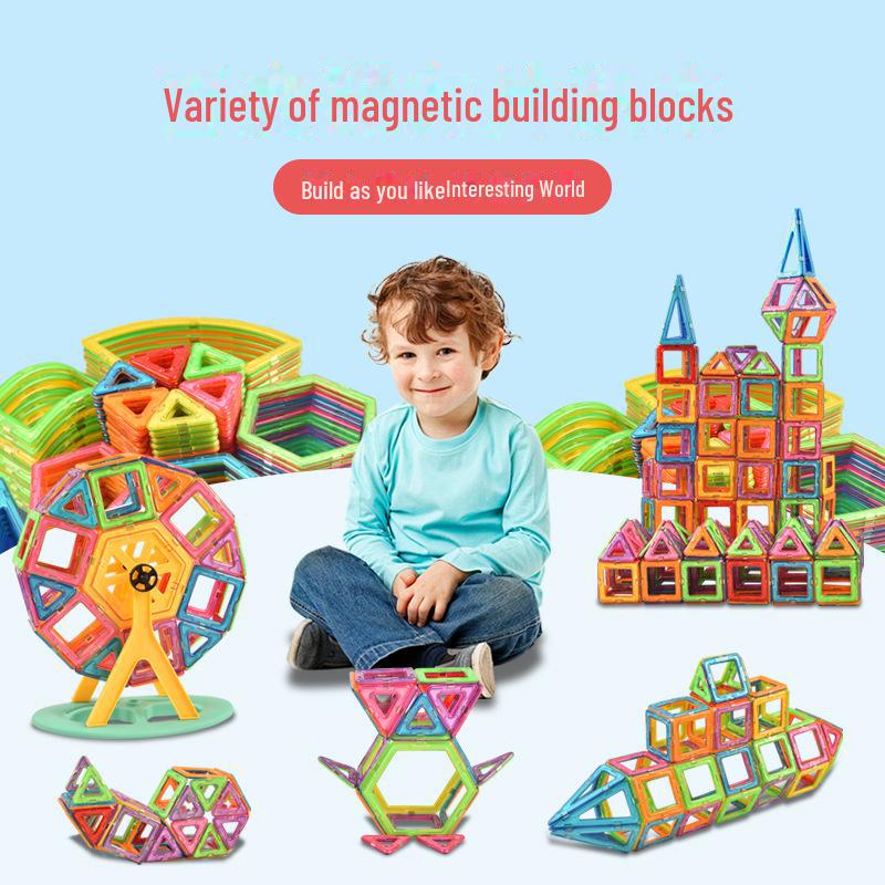 Large Magnetic Building Blocks - Educational Puzzles for Children