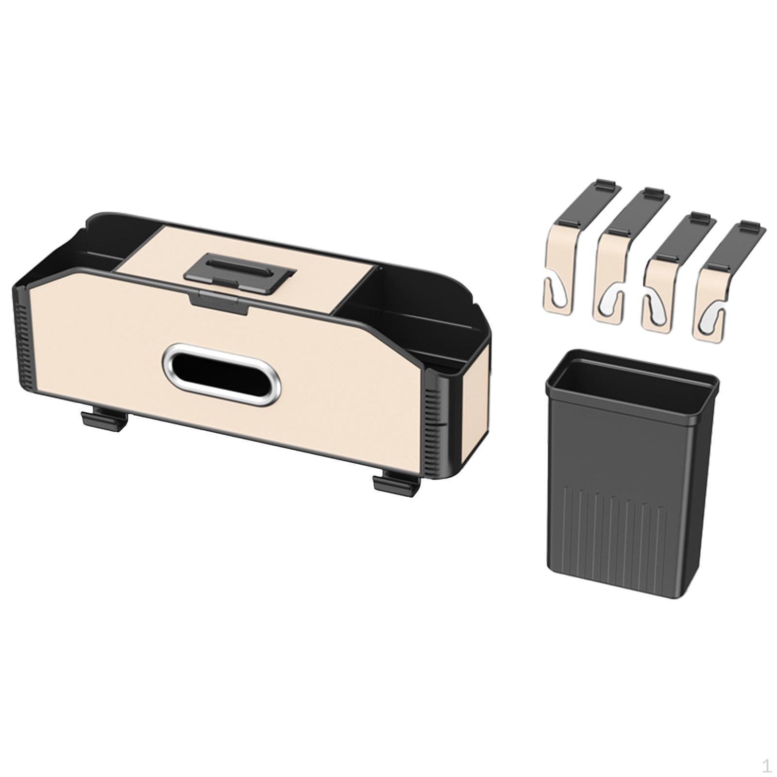 

Органайзер для автомобильного сиденья, ящик для хранения на спинке сиденья для автомобилей, грузовиков, внедорожников с мусорным баком Beige