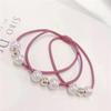 "Korean-Style Nine-Bead Hair Rope Headdress: Fresh and Simple Rubber Band Hair Accessory"