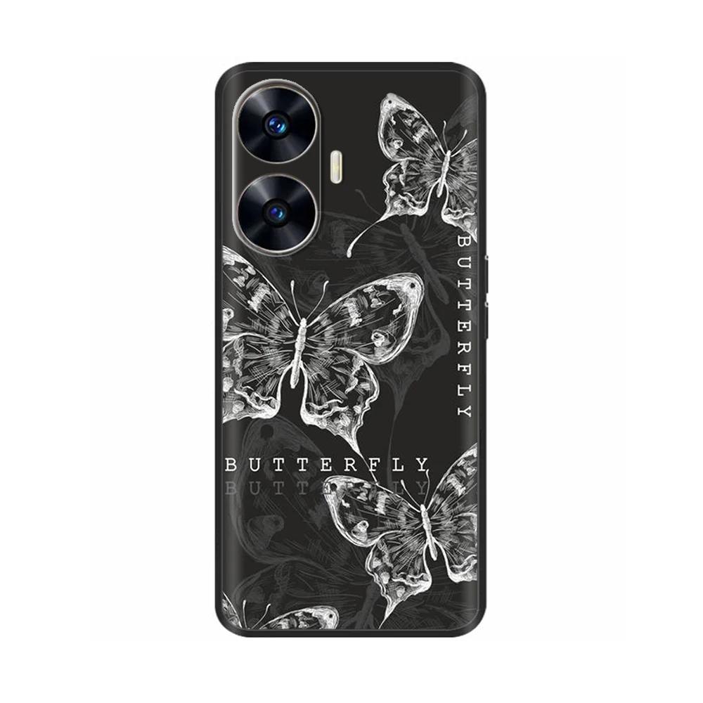 Θήκη Κινητού Για Realme C55 Μόδα Μαλακή Υγρή Σιλικόνη Πλήρης Προστασία Πίσω Κάλυμμα Για Realme Narzo N55 Θήκη C 55 RMX3710 Fundas