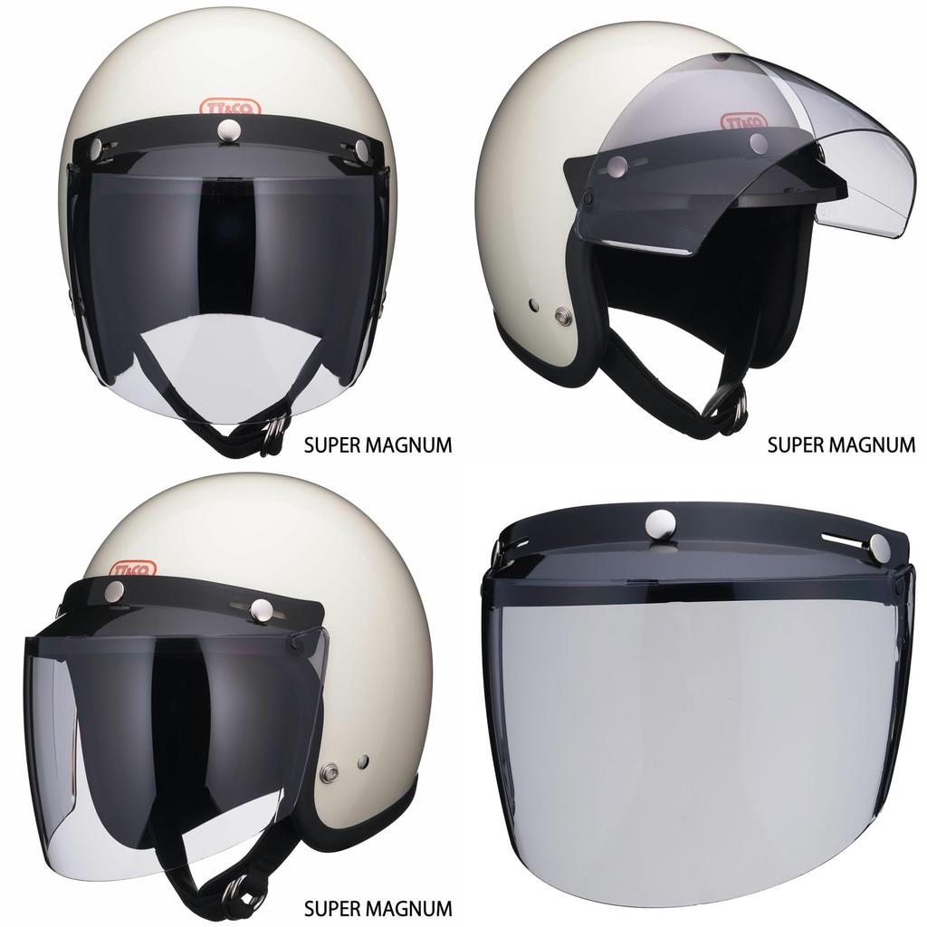 Shield Shield Light Smoke Jet Helmet Full Face Vintage Be Attached To Super Compatible with General SG Standard Helmets TT&CO. Flip-up [Can