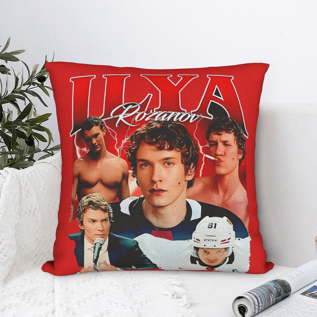 Heated Rivalry Hockey TV Series Square Pillow Case Ilya Rozanov Cushion Cover Novelty Decorative Pillowcover for Home x