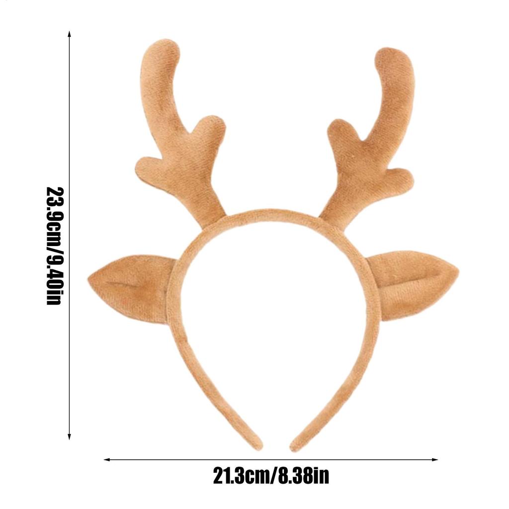 Deer Antlers Headband Christmas Cosplay Headwear Cute Dress Up Hairband Cosplay Costumes and Accessories for Social Gatherings