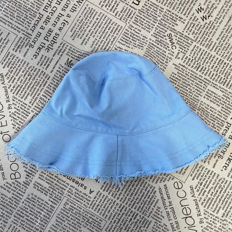New sunscreen bucket hat rough edge bucket hat women's summer visor simple hat basin hat