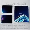 3pcs Jinx Blue and Purple Flame Fantasy Character Bedding Set-Perfect for Decorative Bedrooms, Hotels, and Festive Gifts!1202254a