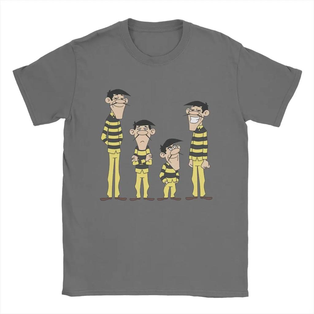 The Daltons Lucky Luke Men T Shirt Novelty Tees Short Sleeve Round Neck T-Shirts 100% Cotton New Arrival Clothing