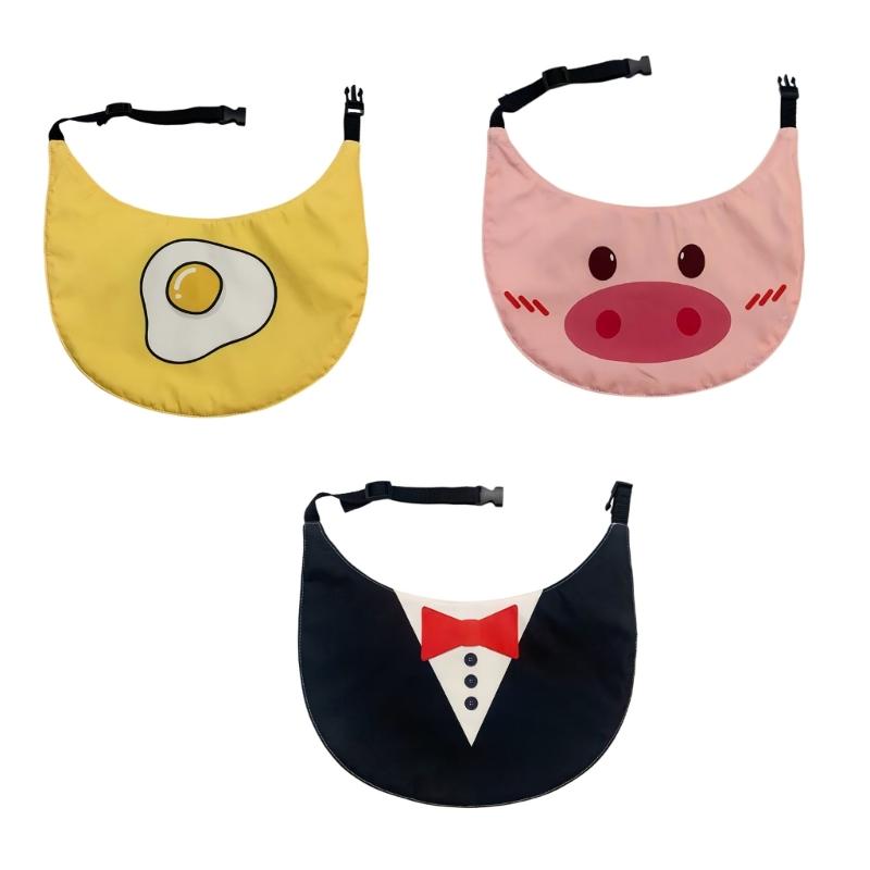 Soft Fabric Neck Cover Scarf Kerchief for Large Dogs, Front Chest Panel with Side-Release Fastener for Water Breaks, Walks and Photos