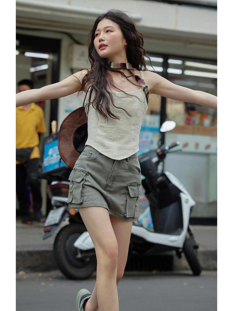 Petite French Style Sleeveless Camisole Vest for Women - Summer 2026