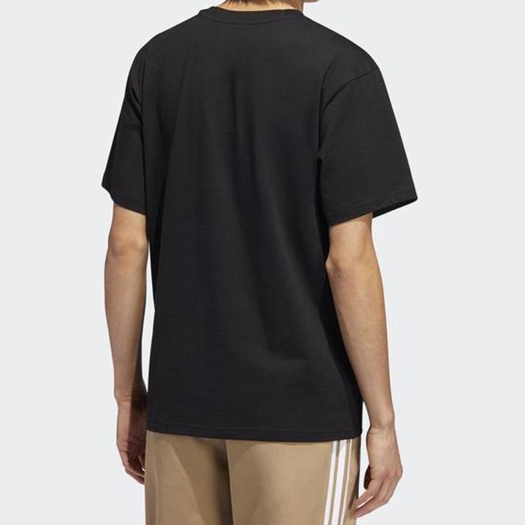 adidas Originals BB Pillar Logo Print Short Sleeve T-Shirt Men Tops Black EC7377