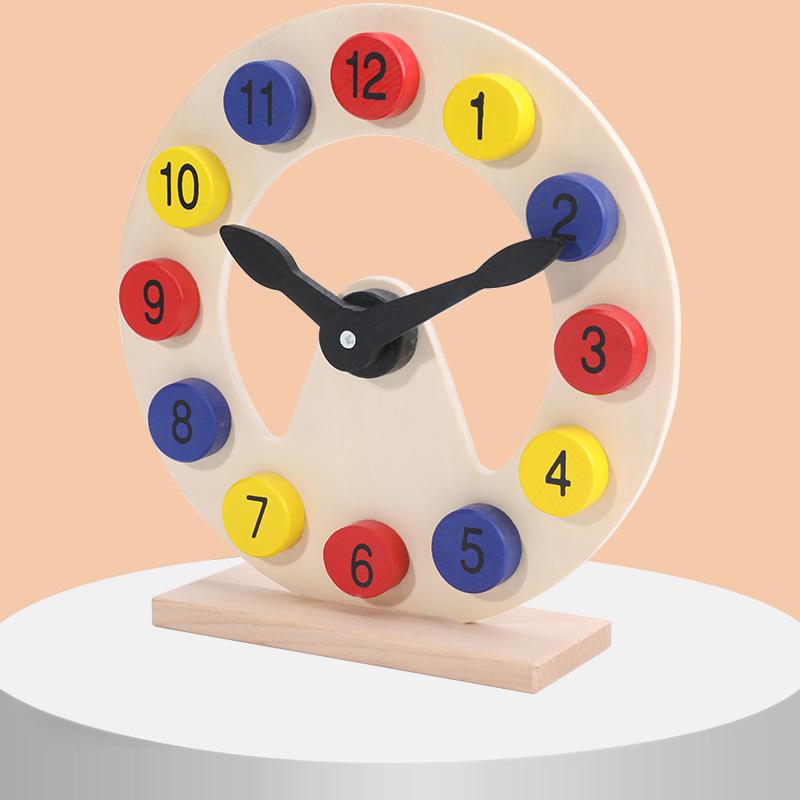 Educational Wooden Alarm Clock for Kindergarten Time Learning