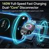 Smart Auto Stop Charging Adapter with Protective Memory Silicone Padding 140w Fast Charging Station Battery Protection Adapter