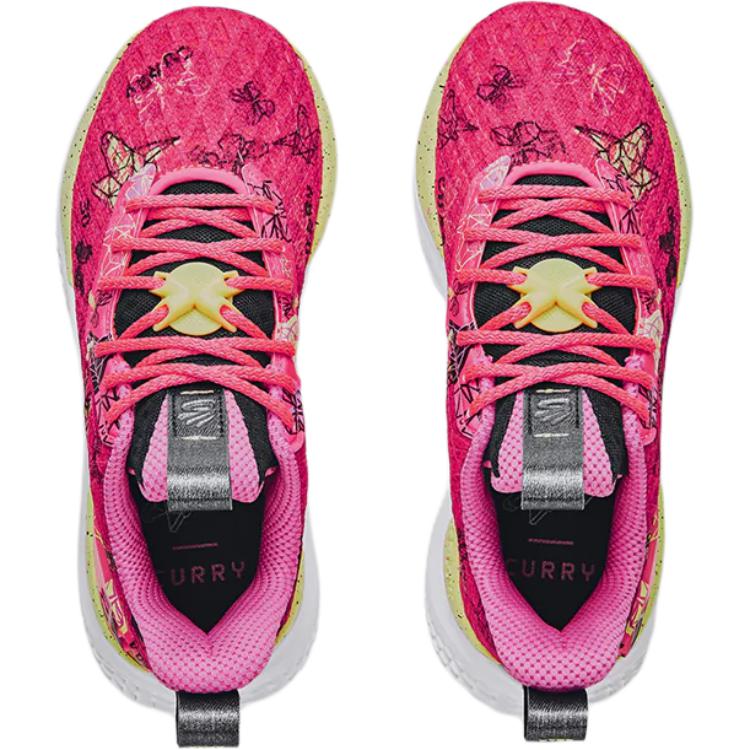 Curry Brand Curry Flow 10 GS Einhorn & Schmetterling Kinder-Sneaker Rosa Pink-Shock Schwarz 3026296-600