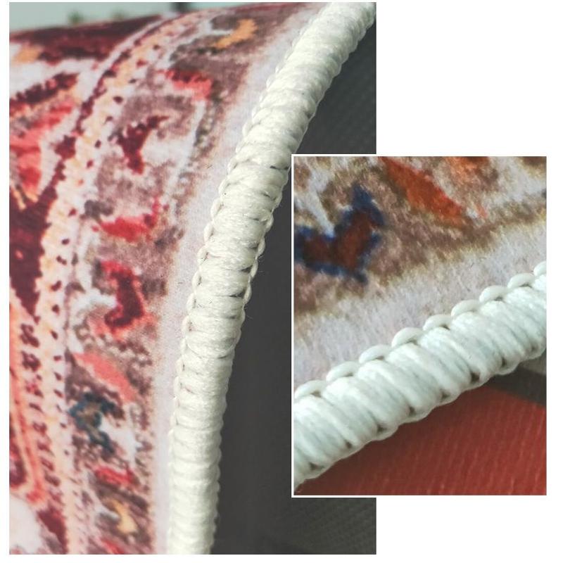 Persian Retro Carpet for Living Room Decoration Home Bedroom Bedside Non-slip Large Rugs Study Balcony Easy Clean Washable Mats