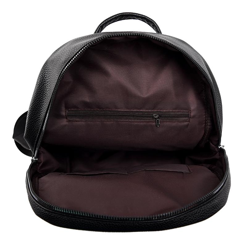 Jednobarevný dámský cestovní batoh na zip s velkou kapacitou
