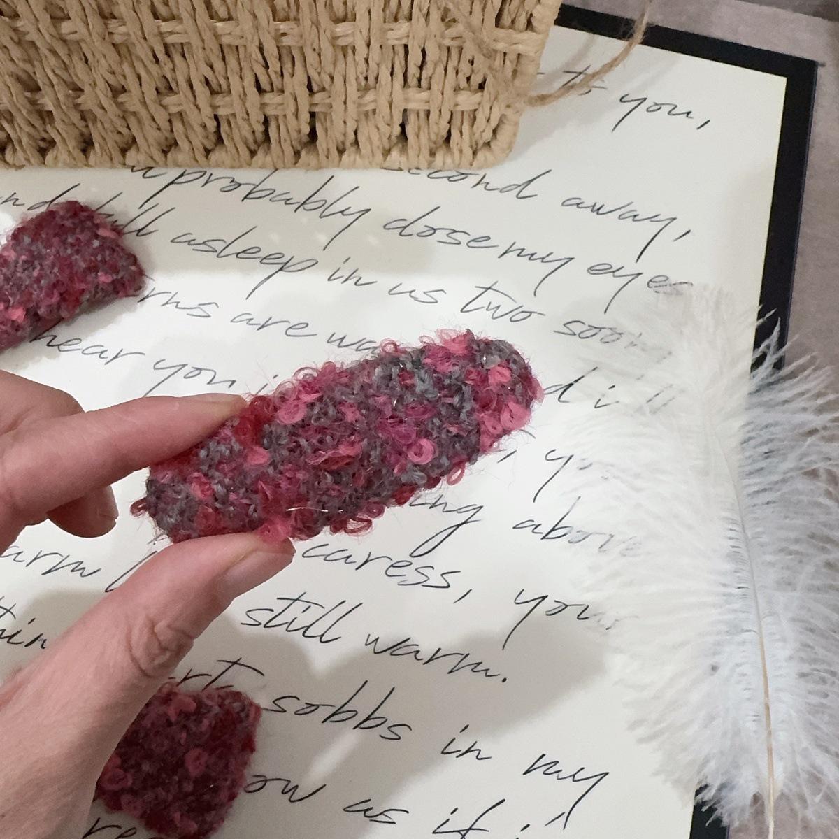 Korean Style Wool BB Hair Clip - Water Drop Bangs Clip Hairpin, Cute Side Hair Accessory