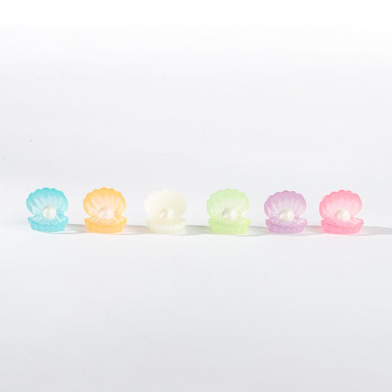 Microlandscape Ocean Beach Landscaping Ornaments Colorful Luminous Shell Pearl Ornaments Fish Tank Aquarium Resin Ornaments