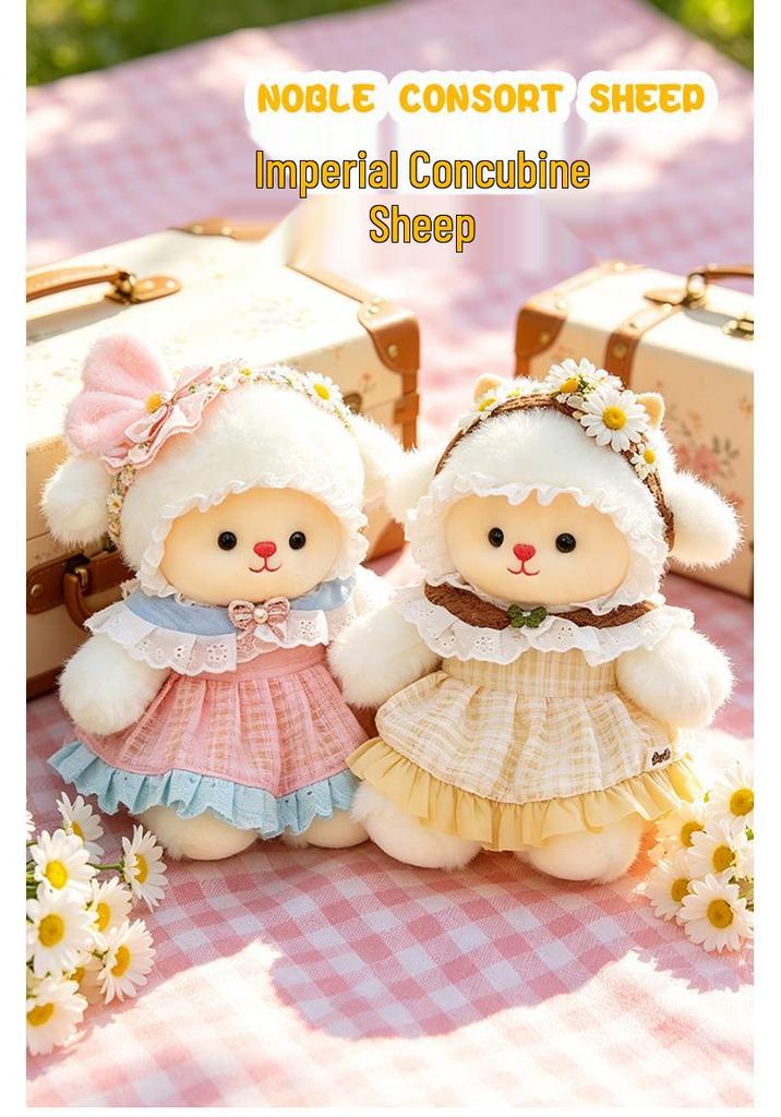 Adorable Lolita Sheep Plush Doll Dress-Up Toy & Cushion