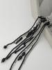 Exaggerate Long Tassel Chain Brooch for Women Handmade Beaded Many Layer Chain Multi Functional Fixed Pin Pants Clothes Decorat