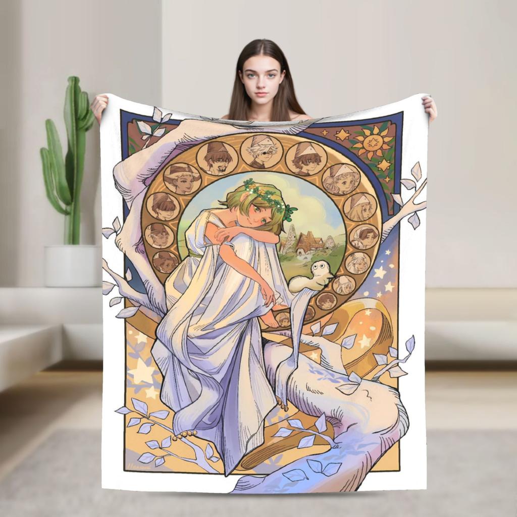 Witch hat atelier Super Soft Blanket Travel Plush Bedding Throws Fashion Couch Chair Flannel Bedspread Sofa Bed Cover