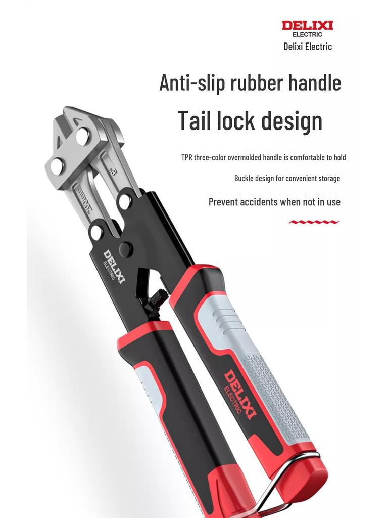 Delixi 8-inch Steel Rebar and Wire Cutting Pliers