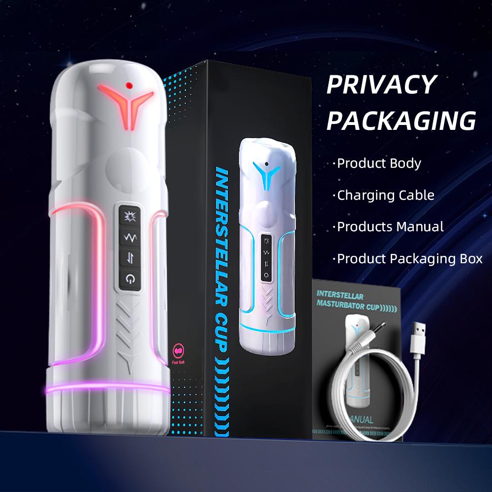 Automatic Male Masturbator Heated Telescopic Sucking Blowjob Machines Masturbation Cup Penis Pump Adult Goods Sex Toys for Man